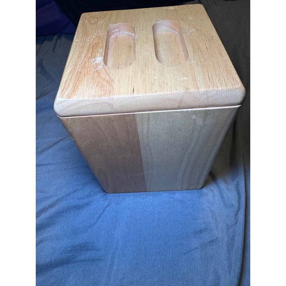 Vintage Kamenstein Wood Kitchen Container Canister with Liner Thailand Natural